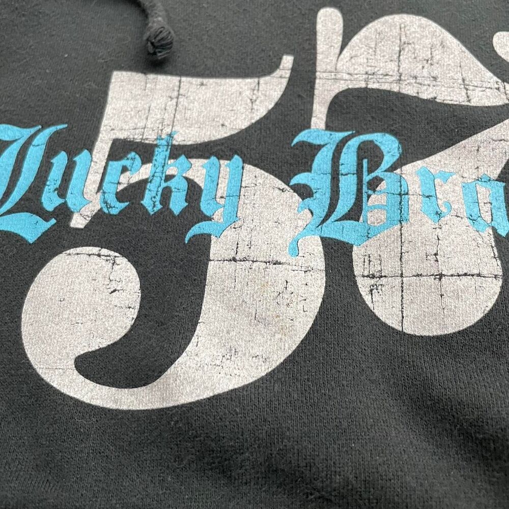 Lucky Brand Vintage Sweatshirt Hoodie Size Large Grunge Punk Skater Vtg 2000s - Picture 4 of 5